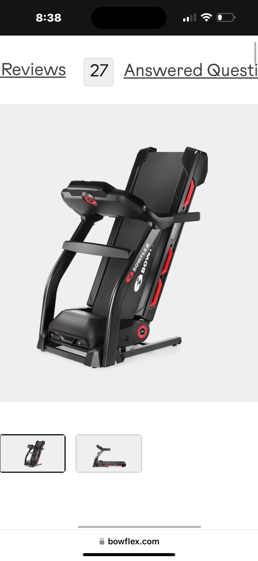 BowFlex BXT116 Treadmill