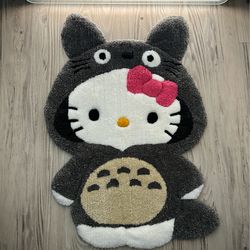Hello Kitty X Totoro Handmade Rug