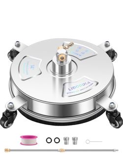 PWS14 - Limpiador de superficies de hidrolavadora de 14 pulgadas con 4 ruedas - Limpiador de superficies de acero inoxidable para fijación de lavadora