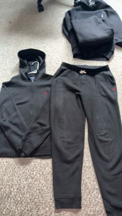 Black And Red Polo Sweatsuit Size 18-20 Kids