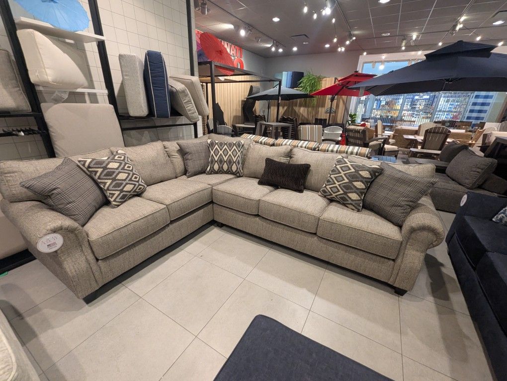 Made In America!  A&W Fabric Concrete Sectional! Buy Like a Wholesaler!