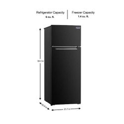 Magic Chef 7.3 cu. ft. 2-Door Mini Fridge in Black with Freezer