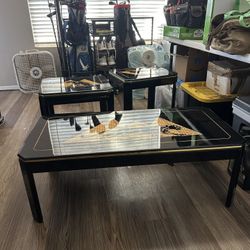 Coffee Table With Two Matching Side Tables 