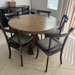 Round Dining Table 48” And Chairs