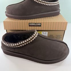 NEW KIRKLAND SIGNATURE Men's Women's Shearling Slippers - size 12/13