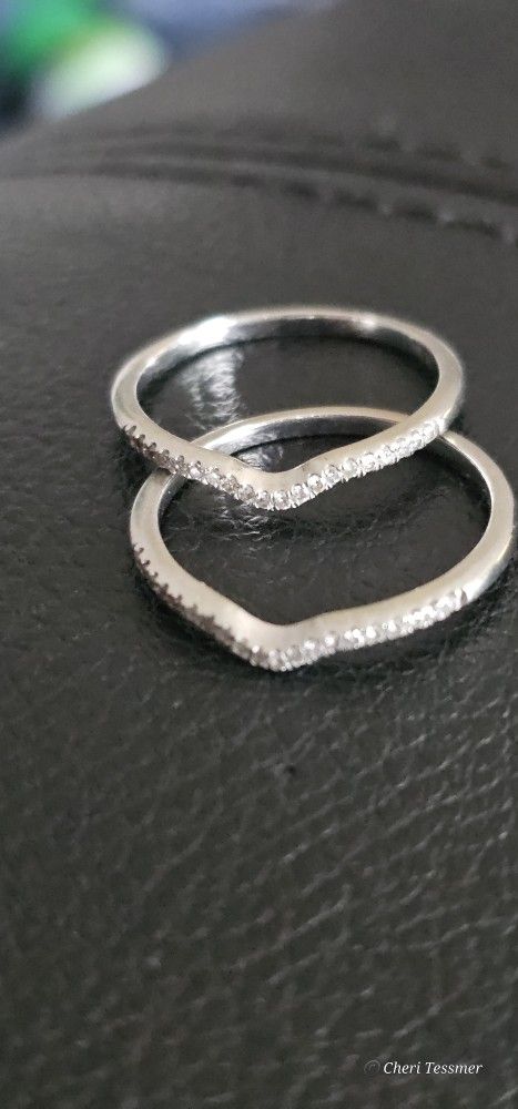 Womens White 10k Gold Engagement Or Anniversary Bands
