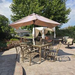 Outdoor 10 piece patio furniture