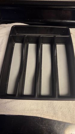 Black Plastic Cutlery Drawer Organizer