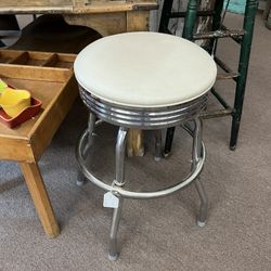 White Swivel Stool