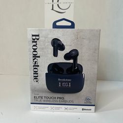 Brookstone Elite Touch True Wireless Earbuds Black - New in Box