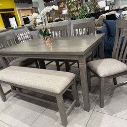 6pc Dining Set 🔥 Take It Home With Only $50 Down 