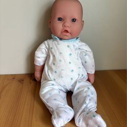 Berenguer Baby Doll Soft Body Vinyl Head Hands Feet Blue Eyes Reborn Outfit