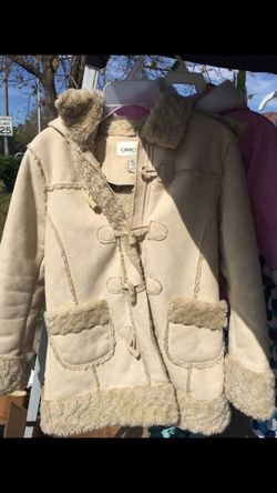 Suede kids coat