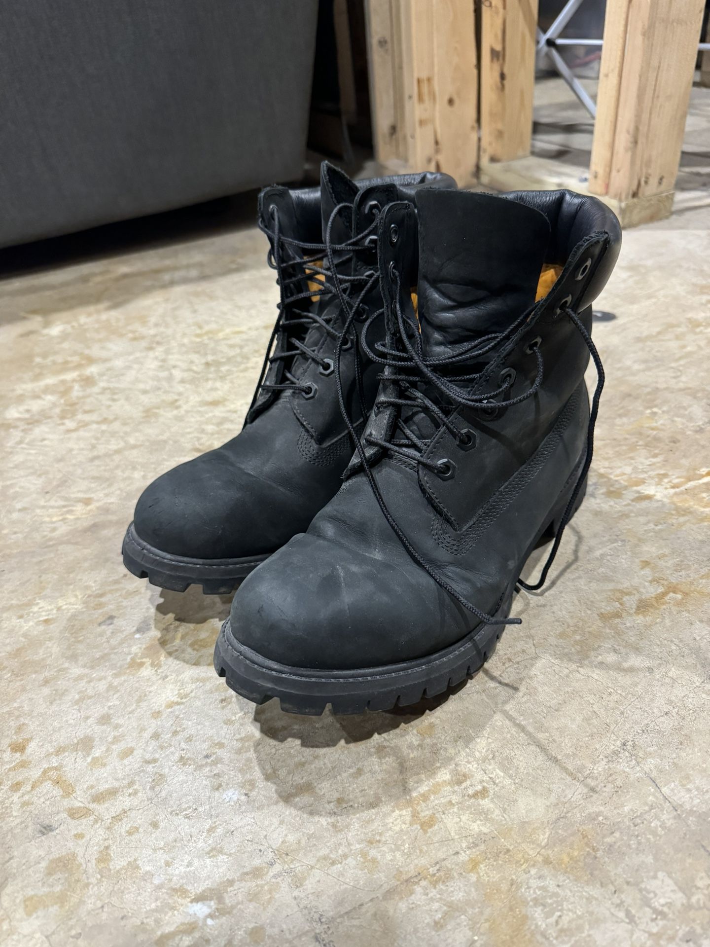 Black Timberland Boots M12 *Gently Used*