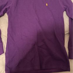 Polo Ralph Lauren Sleepwear Shirt Size M Purple & Yellow