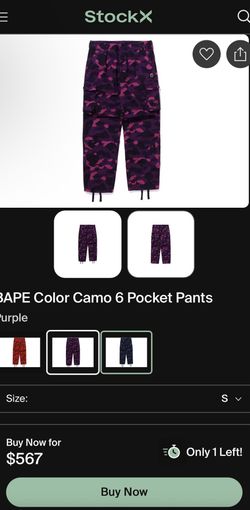 A Bathing Ape Camo Cargo Pants