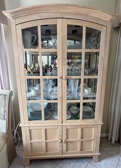 Vintage Wood Display Cabinet