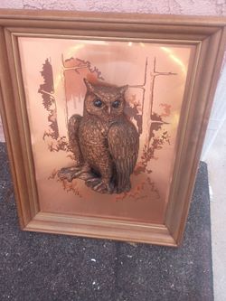 3D owl on copper