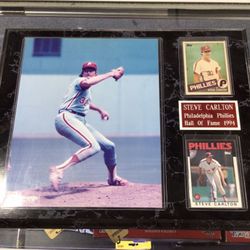 1994 Steve Carlton Philadelphia Phillies Framed Photo Plaque w/Card 💵  💳  💵  Cash and Card Accepted