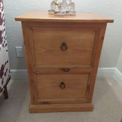 2 PINE END TABLES 