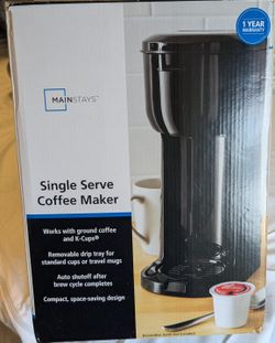 Mainstay Single Cup. Work's With Kcup & Ground Coffee.