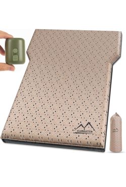 SUV Air Mattress Car Bed, Inflatable Car Camping Pad with Air Pump, Ultrathick Memory Foam Camping Mattress, 9.0 R-Value Insulated Sleeping Pad 2 Pers