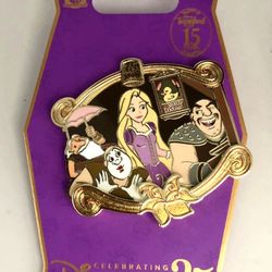 Disney Parks Pin 2025 15th Anniversary Tangled Snuggly Ducking LE 4000 Rapunzel
