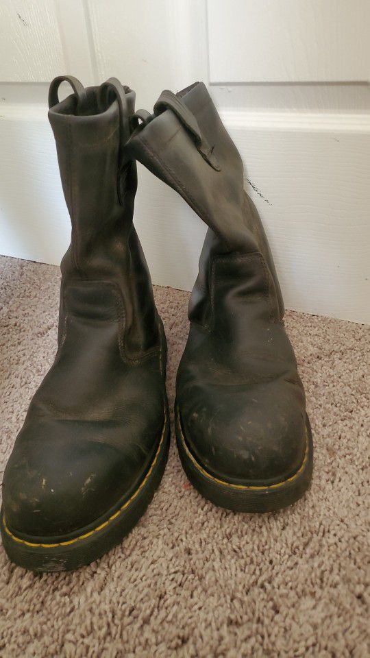 Dr Doc Marten Steel Toe Leather Work Boots Wellington Size 13