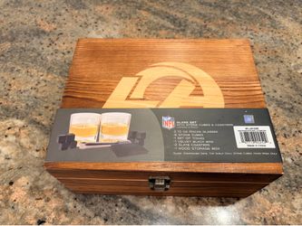 Los Angeles Rams 2-pack Rocks Glass Box Set with Stone Cubes