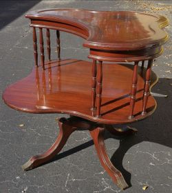 Antique " Elegance of Leonardo Furniture NY " Regency Neoclassical 2 Tier Table