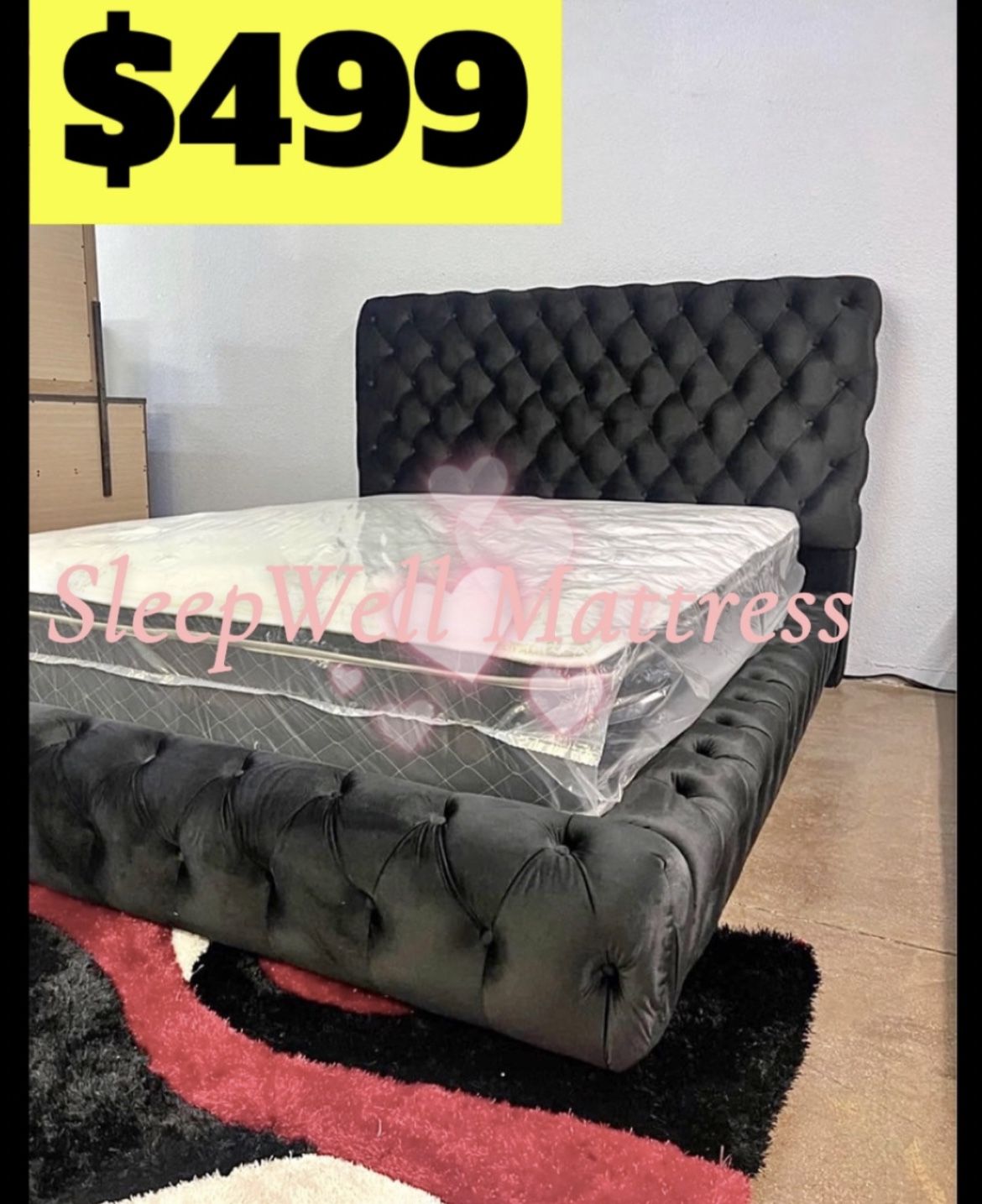 Queen Size Bed Frame With Mattress Included 