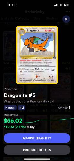 Dragonite #5 Wizards Black Star Promo Pokemon Card