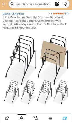 6 piece metal file racks
