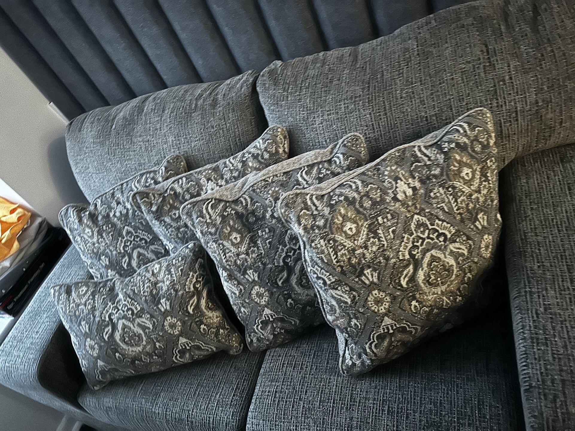 Couch with pillows