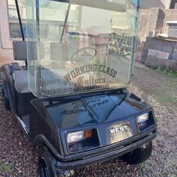 Black Western golf cart