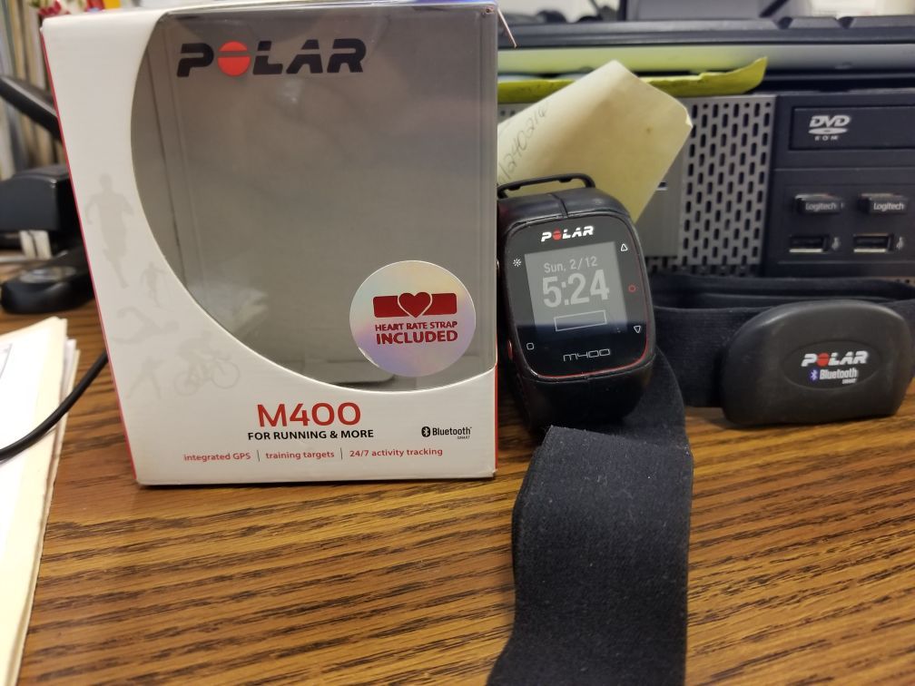 Polar M400 GPS watch with heart rate
