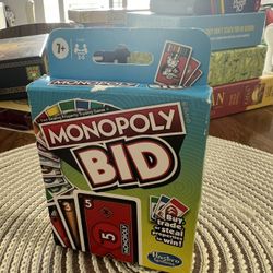 Monopoly Bid (Card Game)