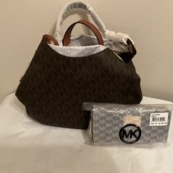 Brand New Michael Kors Fulton Handbag And Wallet- 100% Authentic