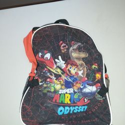 Super Mario odyssey backpack 16"by 11" 
Good condition
Matching lunch bag not included