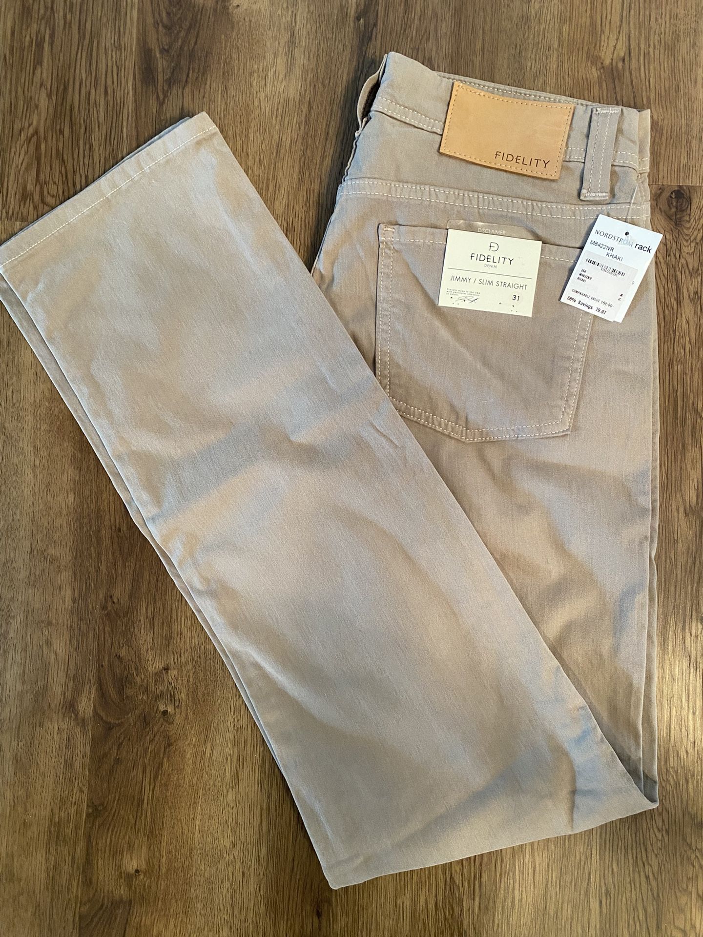 Brand New Fidelity Khaki Slim Men’s Jeans
