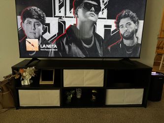 Black TV stand
