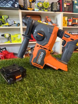 RIDGID Brushless Cordless Rotary Hammer with Battery