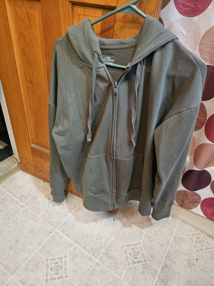 Forest Green Zip Sweater