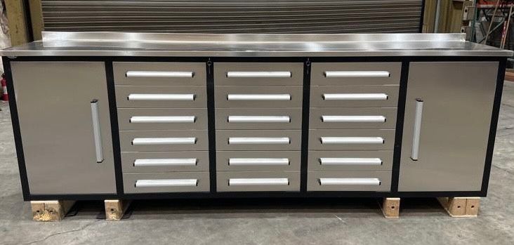 Stainless Steel Storage Cabinet With Workbench