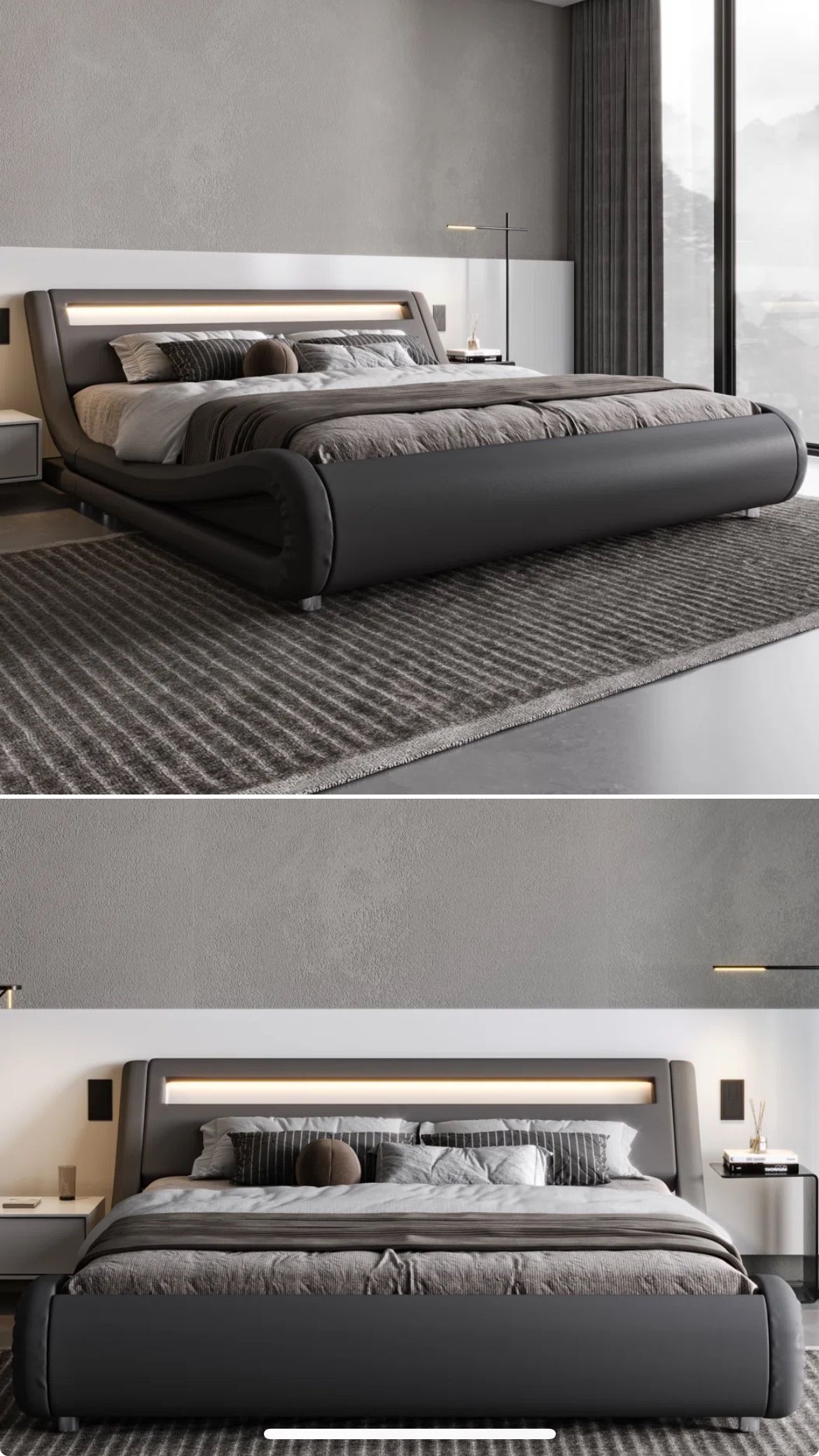 Wade Logan, Gray King size Bed frame
