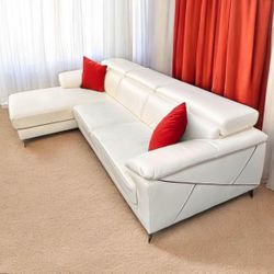 Ashley HomeStores White 2pc 118” by 70” Tindell Sectional Sofa