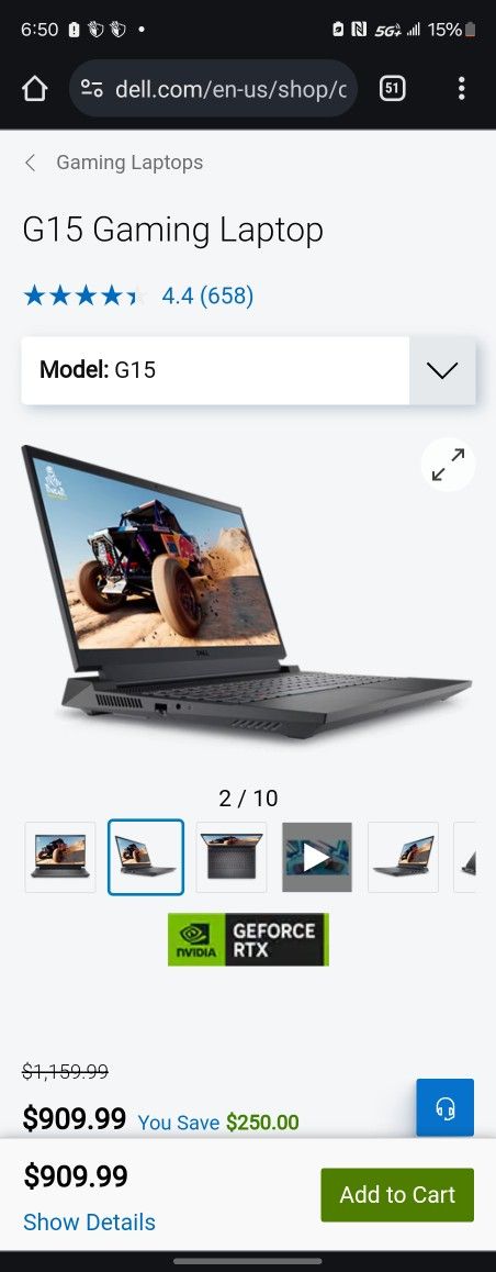 Dell G15 Gaming Laptop