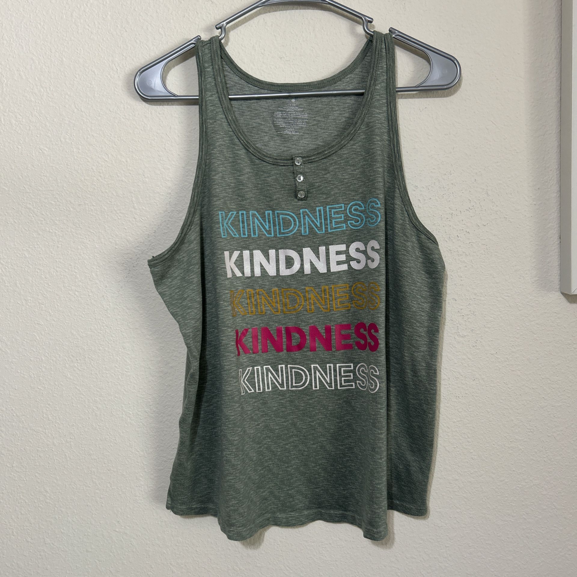 Secret Treasures 'Kindness' Graphic Tank Top