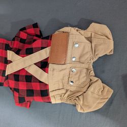 Dog Or Cat Lumber Jack Costume Size XS