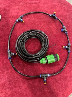 Mister setup for outdoor fan misting fan setup refreshing water mist     A1)